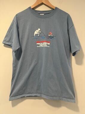Men's T-Shirt NH Fish & Lobster Festival Prescott Park Portsmouth, NH Large JL